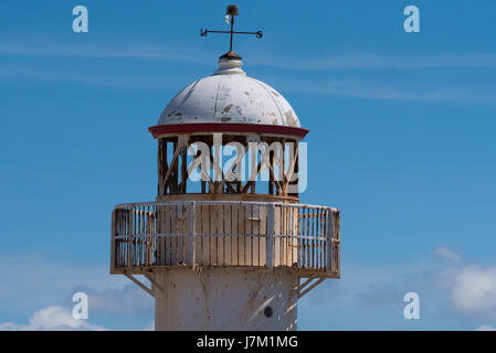 Il restaurato Hodbarrow Lighthouse vicino a Millom in Cumbria Foto Stock