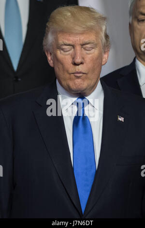 Bruxelles, Belgio. 25 maggio, 2017. Donald Trump al vertice della NATO a Bruxelles, in Belgio. Credito: le pictorium/alamy live news Foto Stock