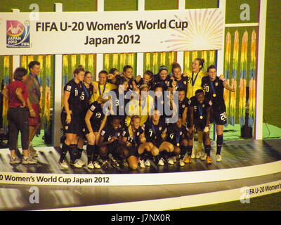 2012 FIFA U 20 Coppa del Mondo Donne Champions 13 Foto Stock