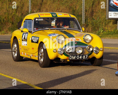 La Austin Healey Sprite MkI Cabrio 1959 è una classica auto sportiva britannica nota per il suo design compatto e le prestazioni agili. Il modello MkI fu la prima versione dello Sprite, pubblicato nel 1958. Foto Stock