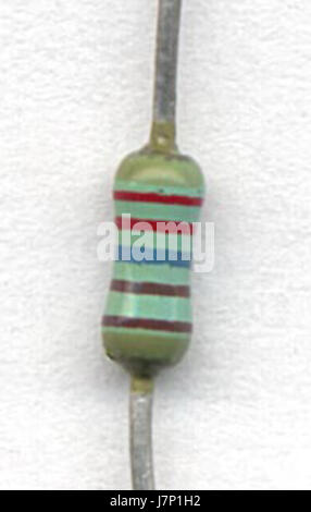 Una resistenza di precisione da 2,26 kiloohm è un componente elettrico utilizzato per limitare la corrente nei circuiti elettronici. Il suo valore nominale di precisione garantisce misurazioni accurate della resistenza, essenziale per progetti elettronici di alta qualità. Foto Stock