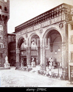 Brogi, Giacomo (1822 1881) n. 3057 Firenze Loggia de' Lanzi, incominciata nel 1376 bis Foto Stock