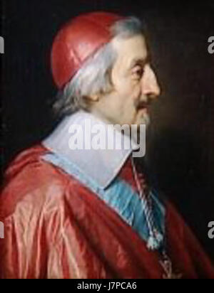 Il cardinale de Richelieu fu un importante sacerdote e statista francese, noto per la sua influenza all'inizio del XVII secolo e per il suo ruolo nella politica francese durante il regno di Luigi XIII Foto Stock