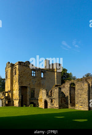 Le rovine di Ashby de la Zouch Castle LEICESTERSHIRE REGNO UNITO Inghilterra una fortezza medievale costruita originariamente nel XI secolo Foto Stock