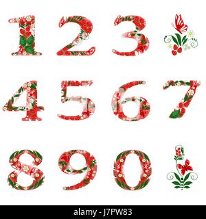 Le figure con un pattern su sfondo bianco Illustrazione Vettoriale
