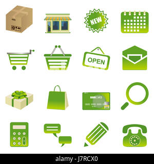 Ornamento isolato elemento shopping icona store internet www worldwideweb net web Foto Stock