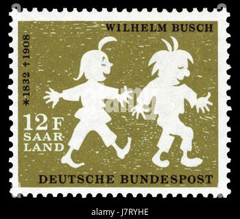 DBPSL 1958 429 fa riferimento a una pubblicazione specifica o a un articolo storico, potenzialmente coinvolgendo Wilhelm Busch, il famoso autore e illustratore tedesco. Busch era noto per i suoi disegni satirici e le sue storie. Foto Stock