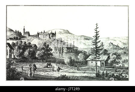 097 Graz, Admontische Das Schloss San Martin. lith. Wachtl J.F.Kaiser Lithografirte Ansichten der Steiermark 1830 Foto Stock