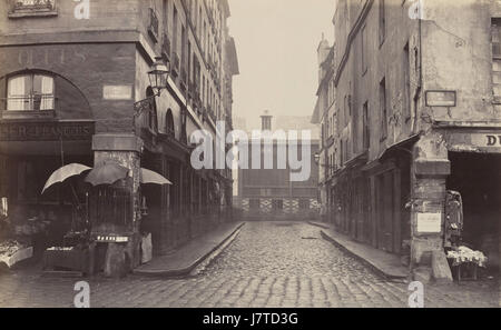 Charles Marville, Rue du Contrat Social de la rue de la tonnellerie Foto Stock