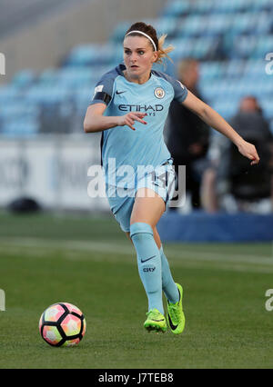 Manchester City donna Melissa Lawley durante la FA DONNA Super League serie a molla corrisponde all'Accademia Stadium e Manchester. Stampa foto di associazione. Picture Data: giovedì 25 maggio, 2017. Vedere PA storia uomo Soccer City le donne. Foto di credito dovrebbe leggere: Martin Rickett/filo PA. Restrizioni: solo uso editoriale nessun uso non autorizzato di audio, video, dati, calendari, club/campionato loghi o 'live' servizi. Online in corrispondenza uso limitato a 75 immagini, nessun video emulazione. Nessun uso in scommesse, giochi o un singolo giocatore/club/league pubblicazioni. Foto Stock