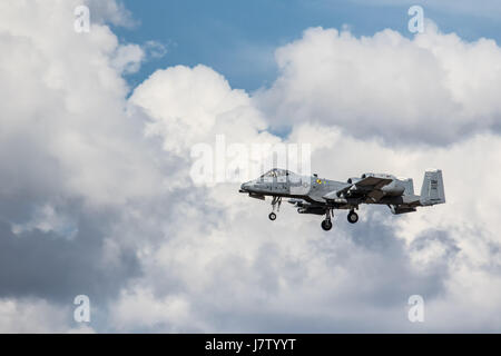 A-10 Thunderbolt jet fighter sbarco Foto Stock