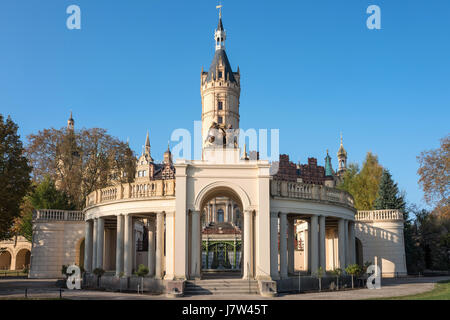 Palazzo di Schwerin. Essa è considerata come una delle più importanti opere del romantico dello storicismo in Europa ed è designato per diventare un sito del Patrimonio Mondiale Foto Stock