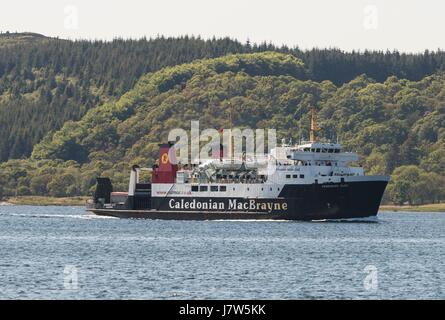 MV isole delle Ebridi è un traghetto roll-on/roll-off azionato da Calmac tra Kennacraig sulla costa ovest della Scozia e di Islay. Su Islay si approda a iet Foto Stock