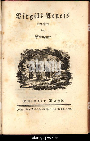 Blumauer, Virgils Aeneis travestiert, vol. 3 (Vienna 1788), pagina titolo Foto Stock