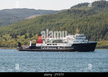 MV isole delle Ebridi è un traghetto roll-on/roll-off azionato da Calmac tra Kennacraig sulla costa ovest della Scozia e di Islay. Su Islay si approda a iet Foto Stock