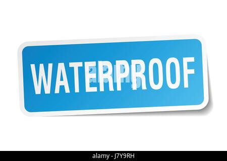 Impermeabile adesivo quadrato su bianco Illustrazione Vettoriale