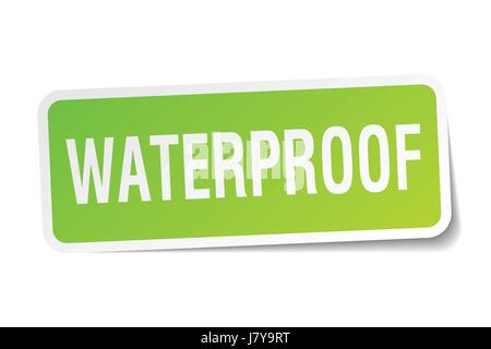Impermeabile adesivo quadrato su bianco Illustrazione Vettoriale