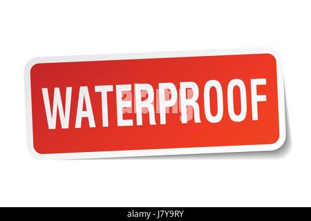 Impermeabile adesivo quadrato su bianco Illustrazione Vettoriale