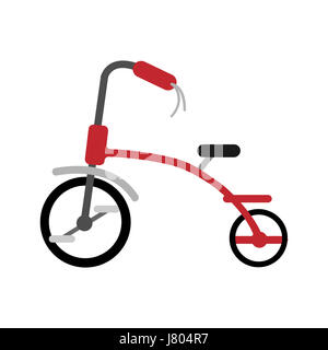 Una illustrazione di un vintage bi ciclo su sfondo bianco Foto Stock