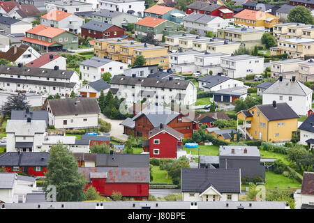 Tradizionale norvegese case colorate. Ovre Ardal village. Visitate la Norvegia. Il turismo Foto Stock