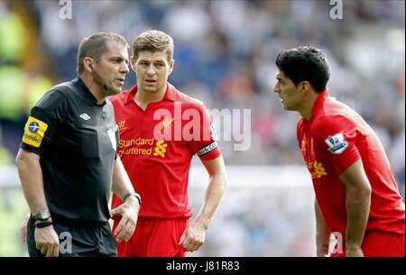 PHIL DOWD,LUIS SUAREZ , Steven Gerrard, West Bromwich Albion V LIVERPOOL, West Bromwich Albion V Liverpool FC BARCLAYS PREMIER LEAGUE, 2012 Foto Stock