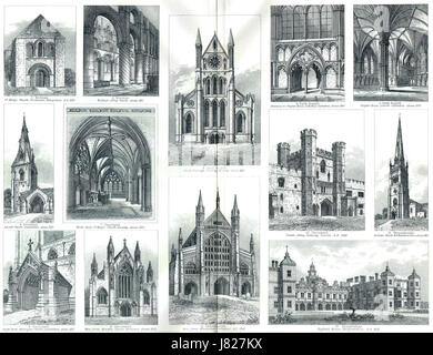 Architettura gotica lo sviluppo in Inghilterra Foto Stock
