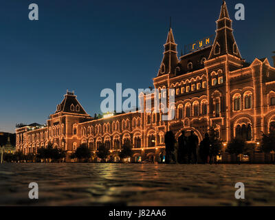 Department store GUM, Glavnyi Universalnyi Magazin, posto rosso, Mosca, Russia, Europa Foto Stock