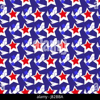 American bandiera degli Stati Uniti seamless pattern. Giorno di indipendenza, Luglio 4 concept, ripetendo la texture di sfondo infinito. Illustrazione Vettoriale. Illustrazione Vettoriale