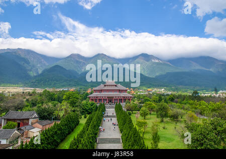 Dali, Cina - Aprile 20,2017 : Yutong Avalokitesvara Hall è uno dei templi che trova nei Tre Pagode di Chongsheng Tempio. Foto Stock