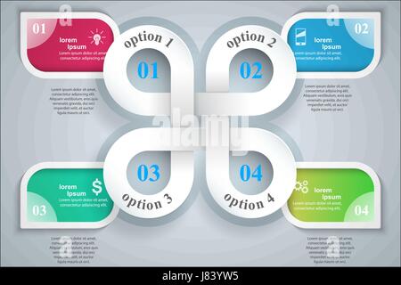 3D infografico modello di progettazione e commercializzazione delle icone. Illustrazione Vettoriale