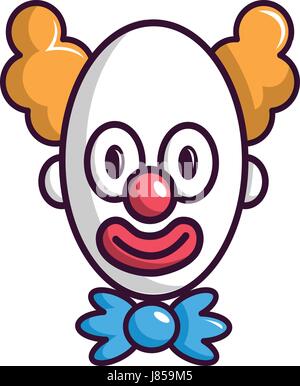 Clown con occhio grande icona, stile cartoon Illustrazione Vettoriale