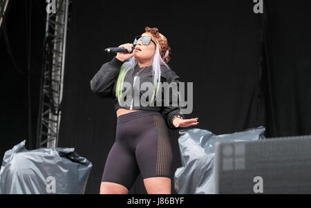 Hampshire, Regno Unito. 27 Maggio, 2017. Gente comune Giorno 1 - femmina britannica grime artista e rapper Stefflon Don effettuando in corrispondenza di gente comune di Southampton, 27 maggio 2017, Hampshire, UK Credit: DFP/fotografica Alamy Live News Foto Stock