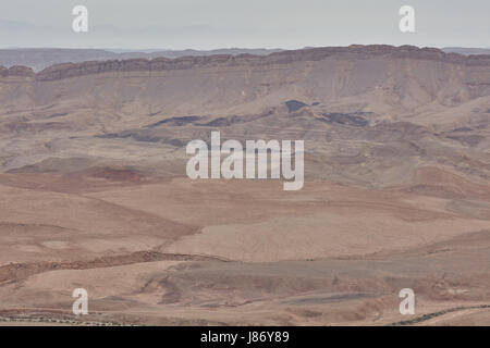 Maktesh Ramon luogo nel deserto del Negev, Israele Foto Stock