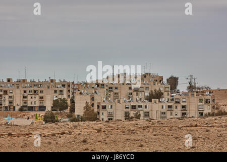 Insediamento in prossimità di Maktesh Ramon luogo nel deserto del Negev, Israele Foto Stock