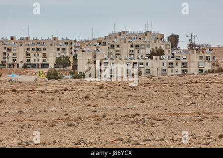 Insediamento in prossimità di Maktesh Ramon luogo nel deserto del Negev, Israele Foto Stock