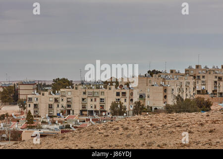 Insediamento in prossimità di Maktesh Ramon luogo nel deserto del Negev, Israele Foto Stock