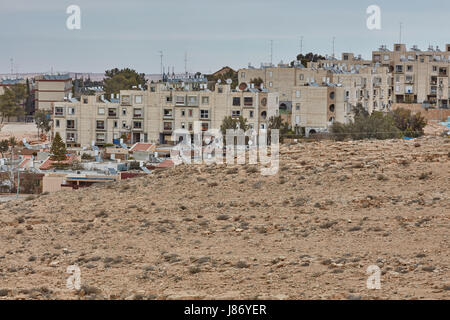 Insediamento in prossimità di Maktesh Ramon luogo nel deserto del Negev, Israele Foto Stock