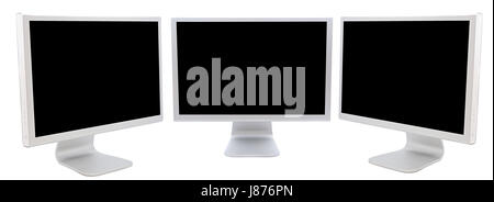 Monitor per ufficio isolato liquido color design modello di concetto di progetto progetto di piano Foto Stock