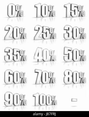 Vendita, meno, percentuale, percentuale, impostare, sconto, numeri, caldo, borsa, Foto Stock