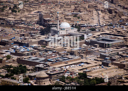 Vista aerea del centro di Kabul, Afghanistan Foto Stock