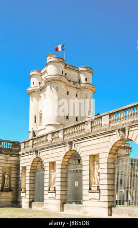 Il castello di Vincennes è stato il cuore della monarchia francese fino al 1682 quando Luigi XIV ha scelto di stabilirsi a Versailles.Il mantenere è stato usato come prigione: Fo Foto Stock