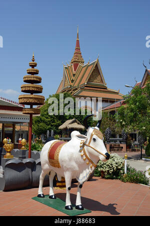 In scena al Wat Preah Prom Rath tempio, Siem Reap, Cambogia Foto Stock