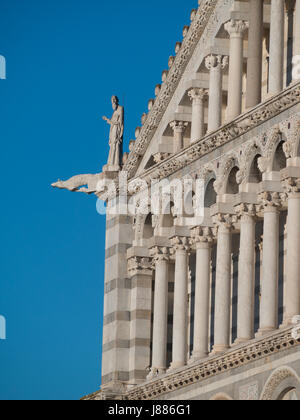 Duomo di Pisa facciata dettaglio Foto Stock