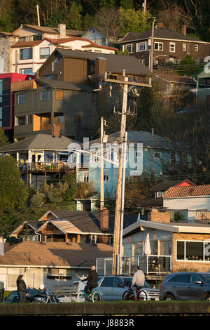 Stati Uniti, Washington, Seattle, West Seattle, Alki Point Foto Stock