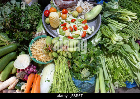 Per la vendita al mercato giornaliero in Siem Reap, Cambogia Foto Stock