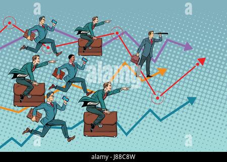 La concorrenza nel mondo del business Illustrazione Vettoriale