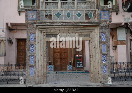 Il famoso cibo Street vicino alla Moschea Badshahi, Lahore, Pakistan Foto Stock