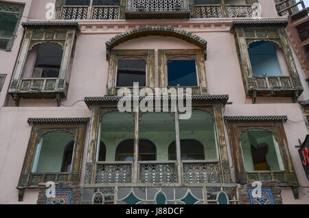 Il famoso cibo Street vicino alla Moschea Badshahi, Lahore, Pakistan Foto Stock