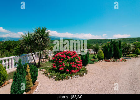 Paesaggio nel territorio di un paese maniero. Foto Stock