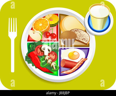Ristorante, blu, arancio, cibo, aliment, pane, pepe, salute, spice, verde Foto Stock